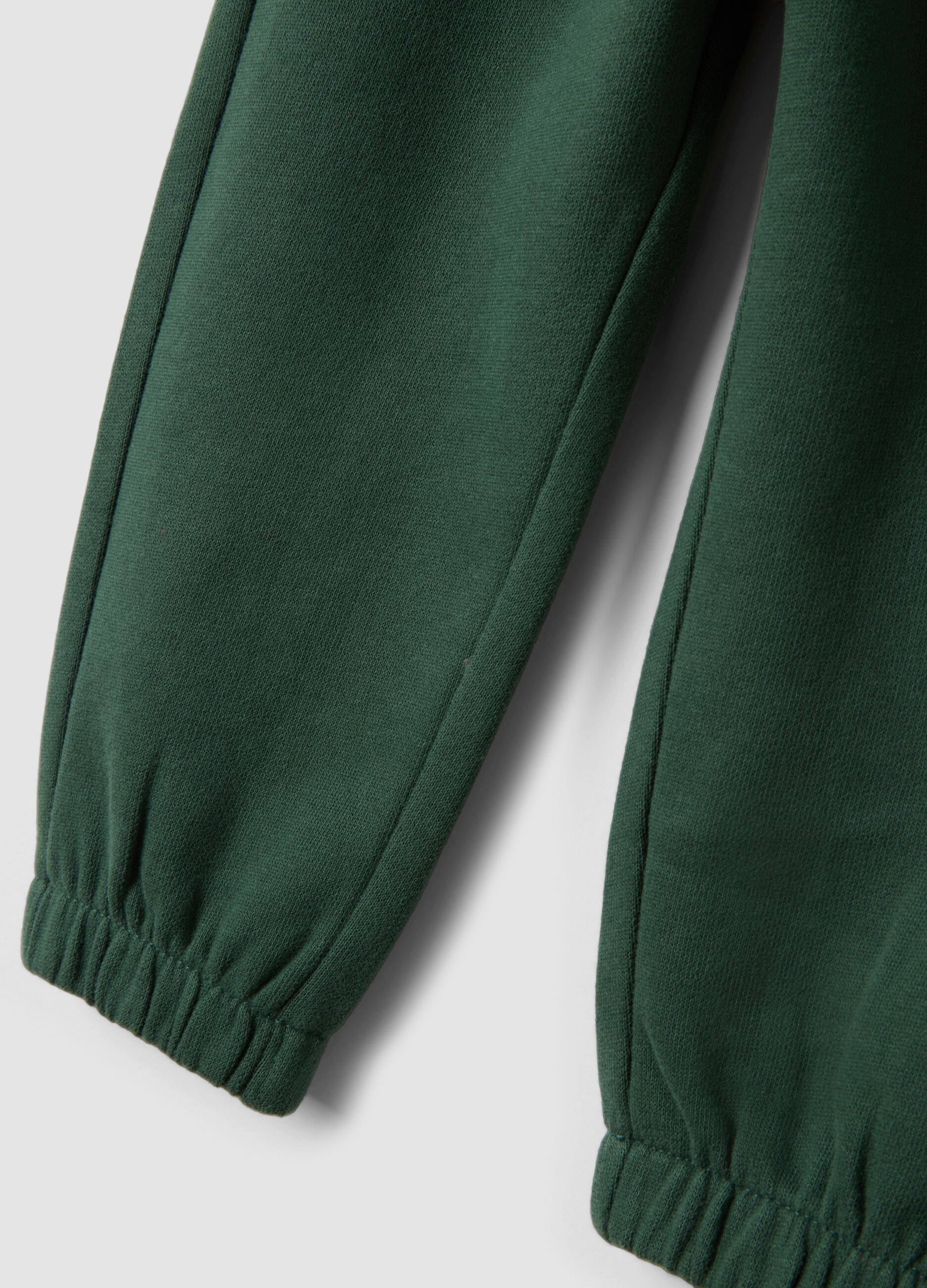 Pantaloni jogger verdi in puro cotone organico