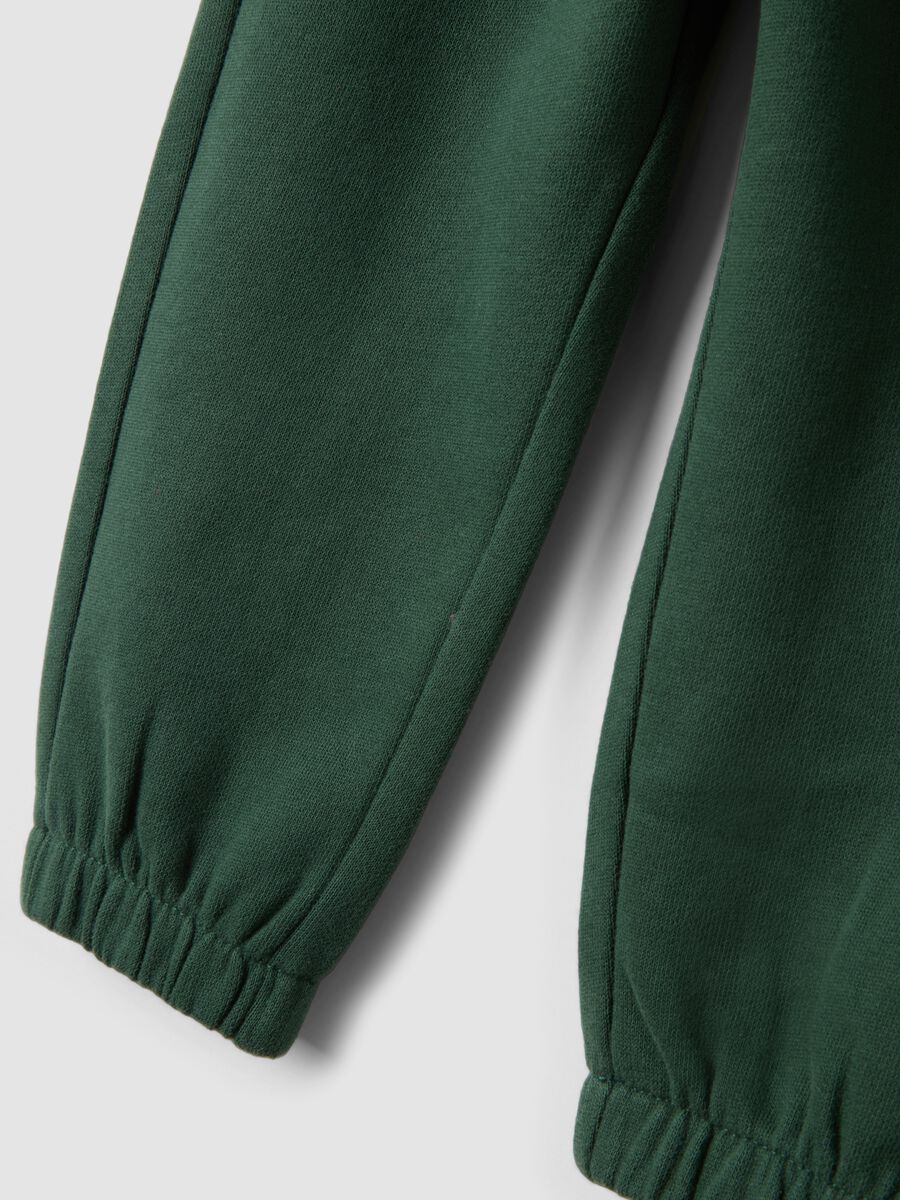 Green organic cotton jogger trousers_3
