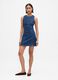 Stretch denim dress with back zip_0
