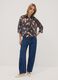 Brown lyocell-blend regular-fit shirt with foliage print_1