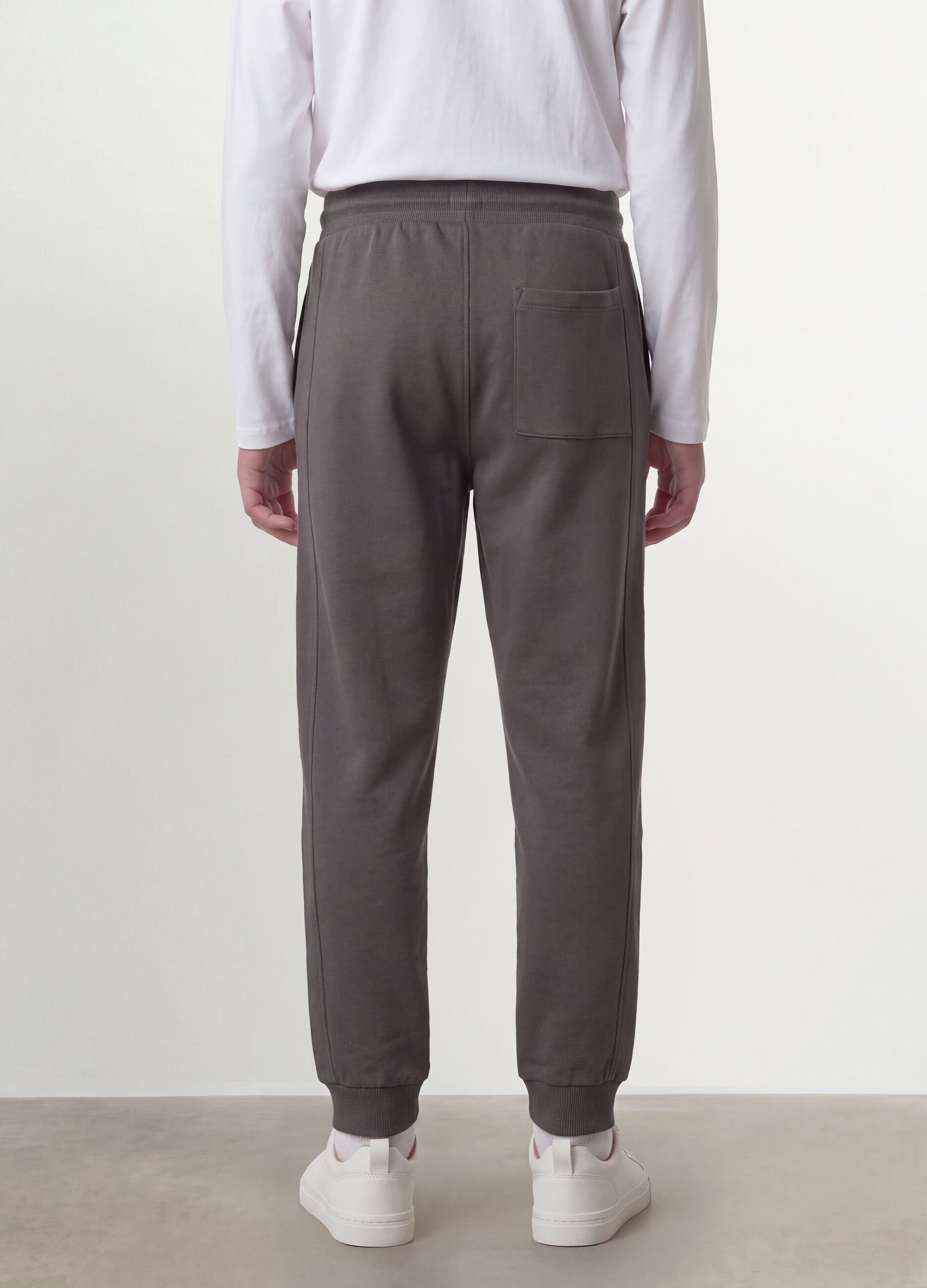 Grey organic cotton jogger trousers