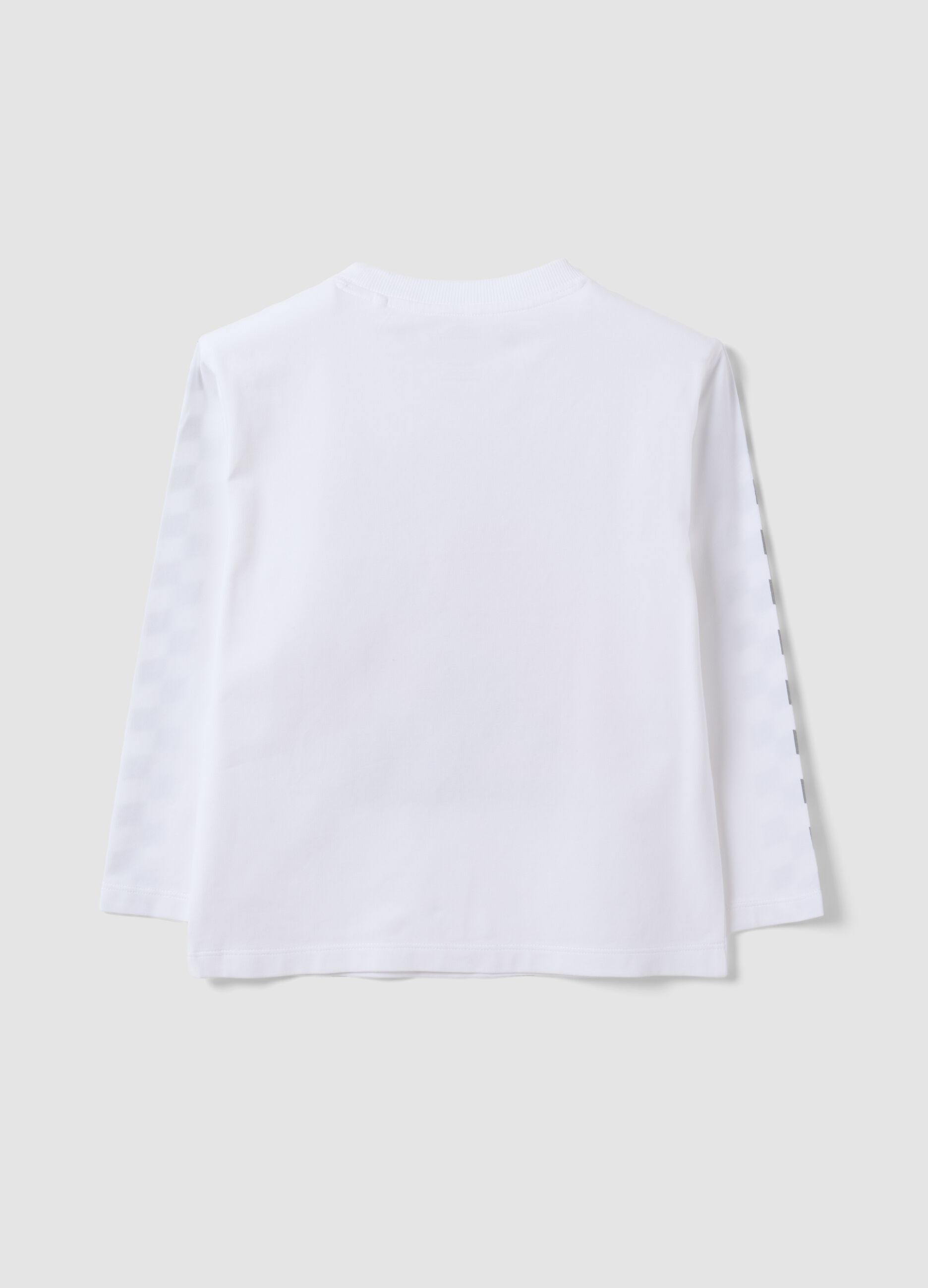 T-shirt bianca in cotone elasticizzato con stampa Mario Kart
