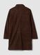 Long brown regular-fit genuine leather coat_2
