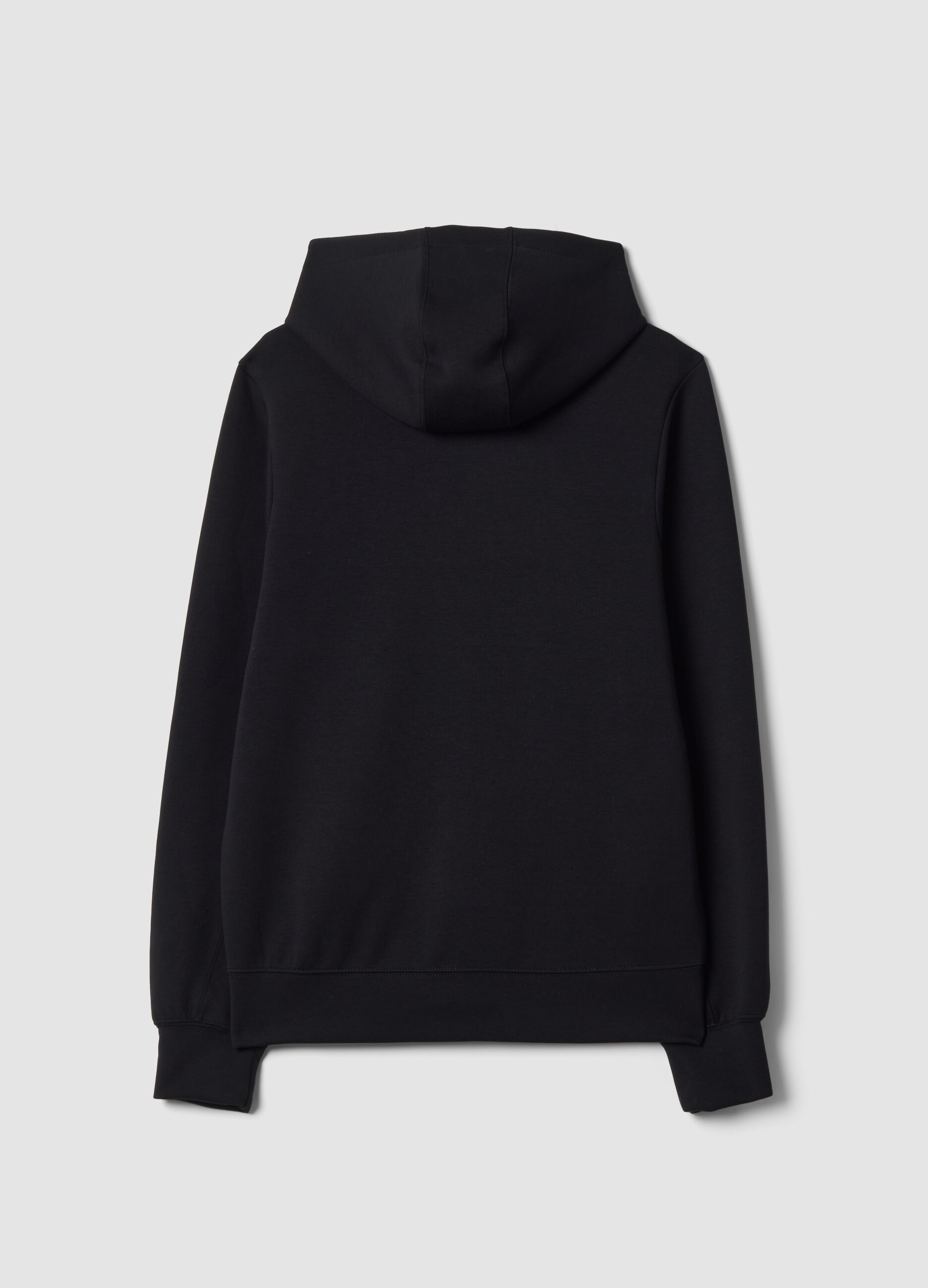 Breathable black full-zip in 2-way stretch fabric