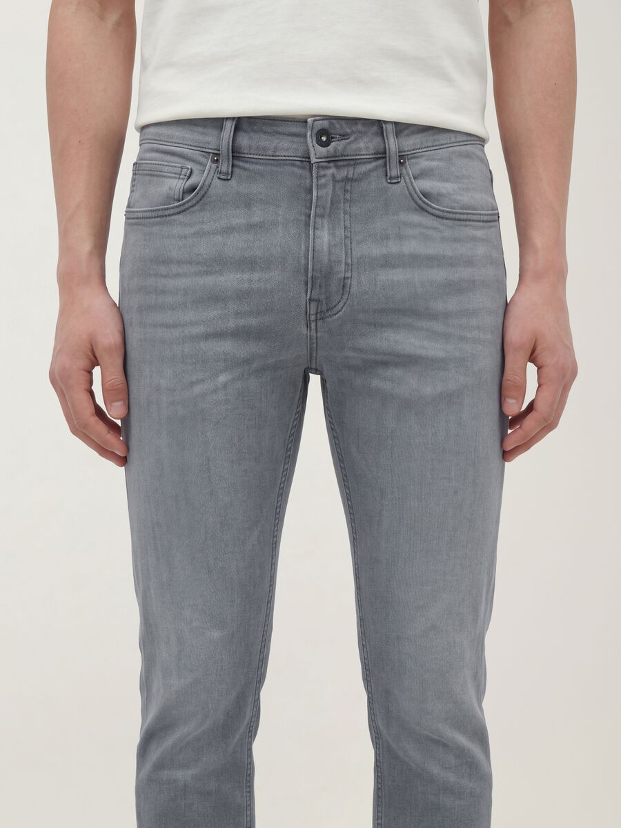 Men&rsquo;s grey skinny-fit stretch cotton jeans_3