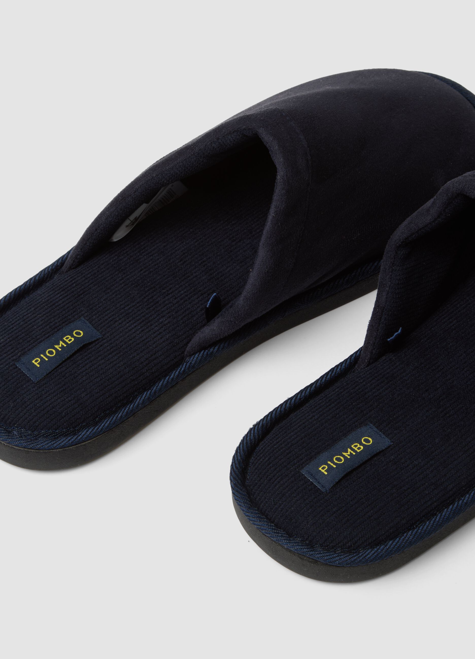 Pantofole blu da casa imbottite