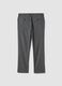 Pantaloni chino grigio melange in misto viscosa elasticizzata regular fit_1