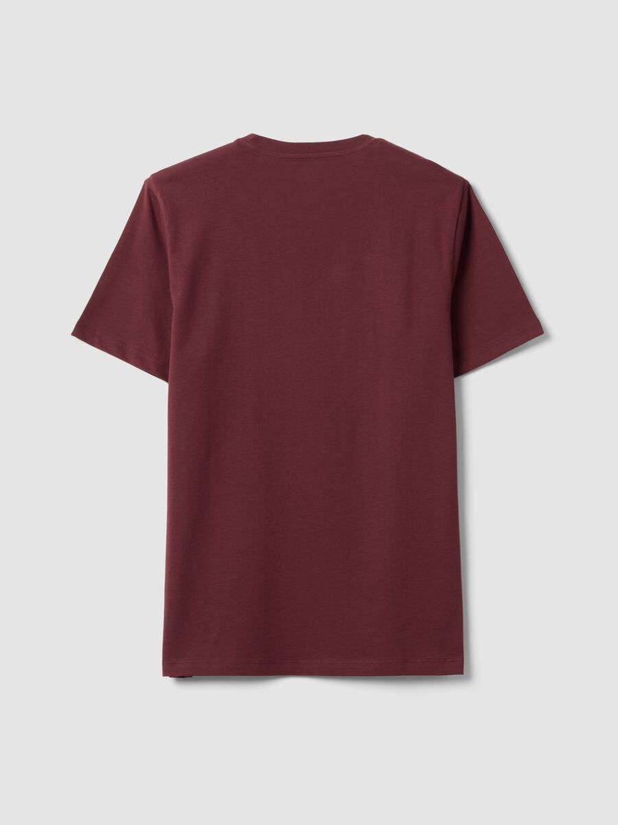 Red pure organic cotton jersey T-shirt, regular fit_5