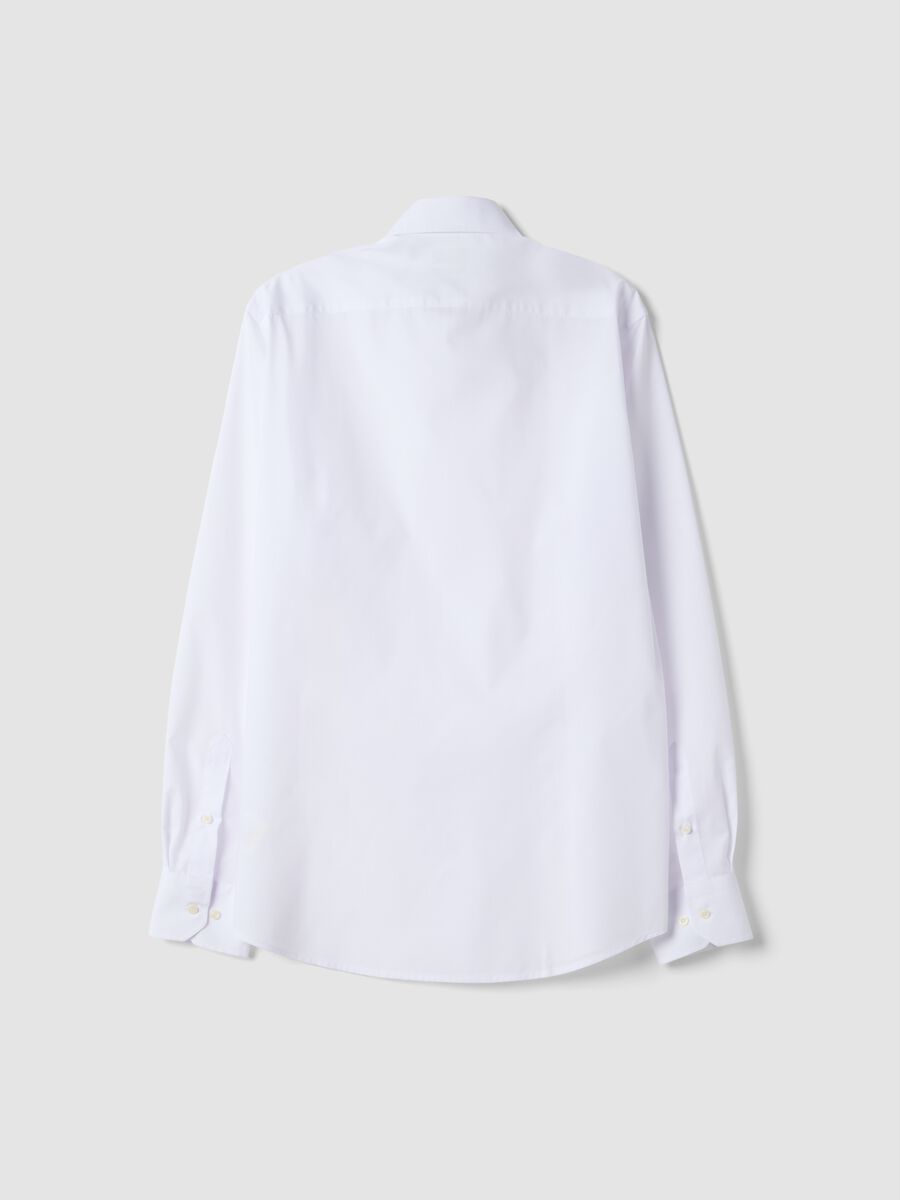 White button-down slim-fit long-sleeve Easy Iron shirt_6