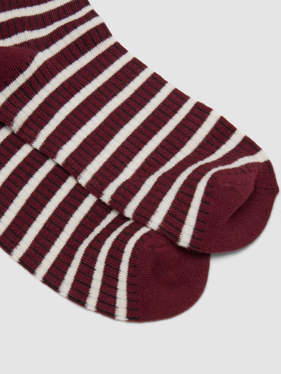 Red striped stretch-fabric socks_2