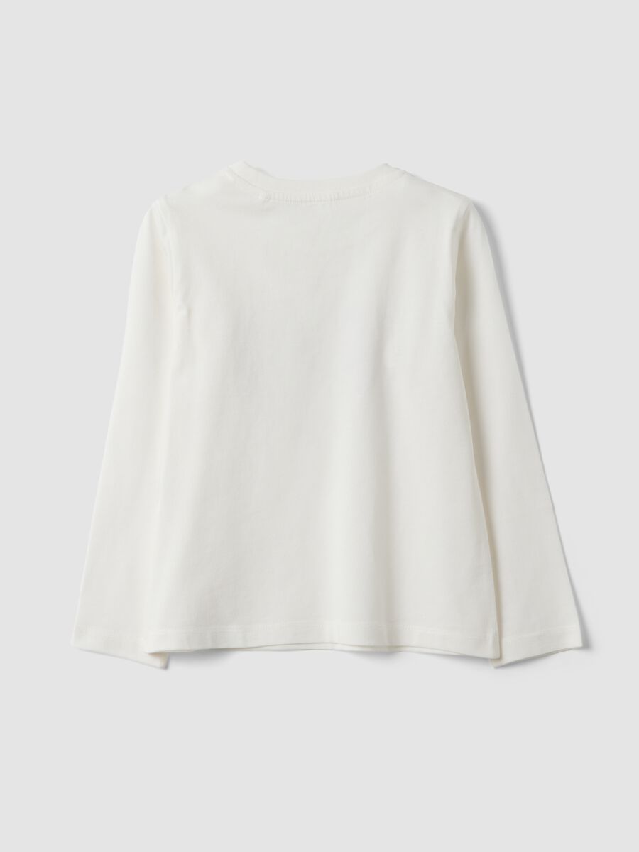 T-shirt bianca in puro cotone organico con girocollo_1