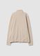 White fleece zip-neck sweatshirt, regular fit_2
