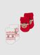 Bipack calze rosse e bianche in cotone organico elasticizzato con renne_0