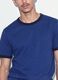Blue fitted pure cotton T-shirt with contrast trims_4