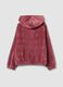 Pink zip-up hooded homewear sweatshirt_6