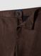 Pantaloni marroni flare in tessuto elasticizzato_5