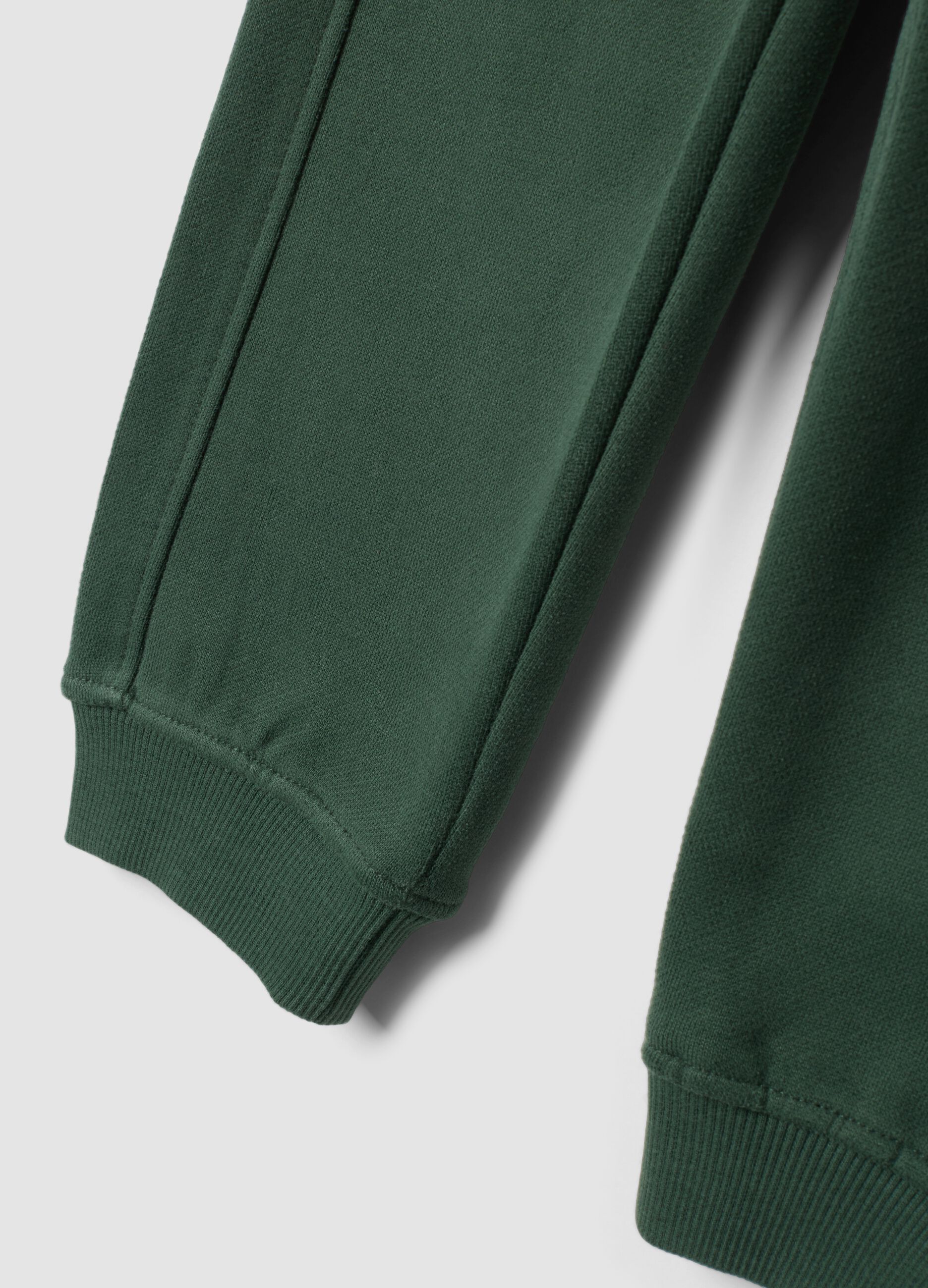 Pantaloni jogger verdi in puro cotone organico relaxed fit