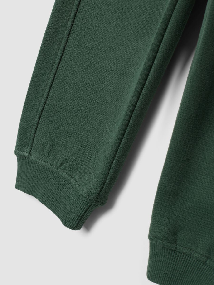 Green relaxed-fit joggers in pure organic cotton_3
