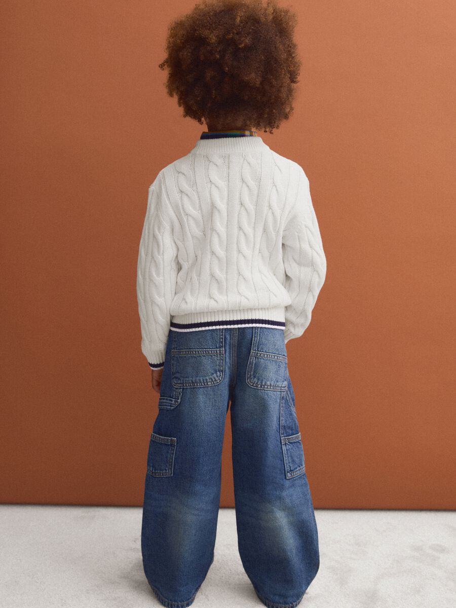 Blue pure cotton relaxed-fit jeans_1
