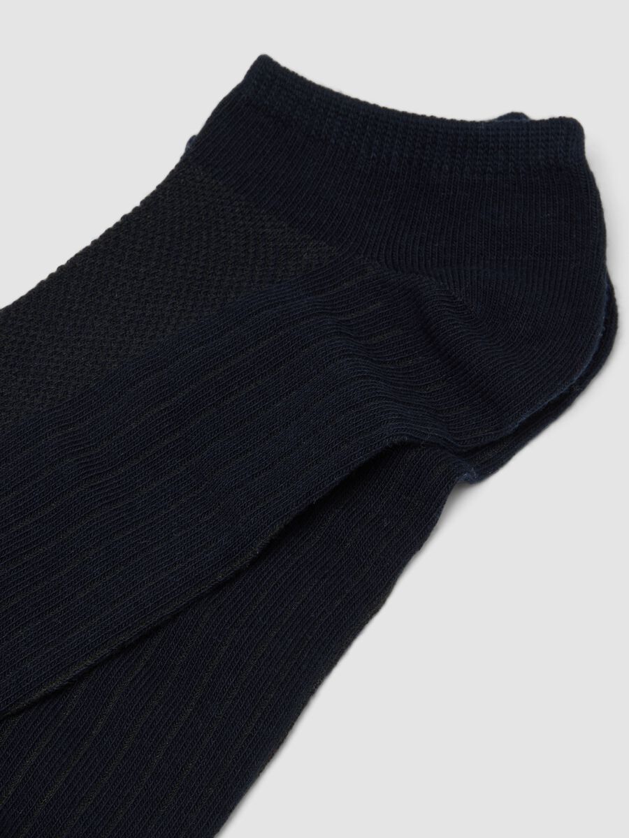 3-pack of blue organic stretch cotton ankle sports socks_1