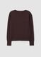 Maglia marrone in misto viscosa girocollo_6