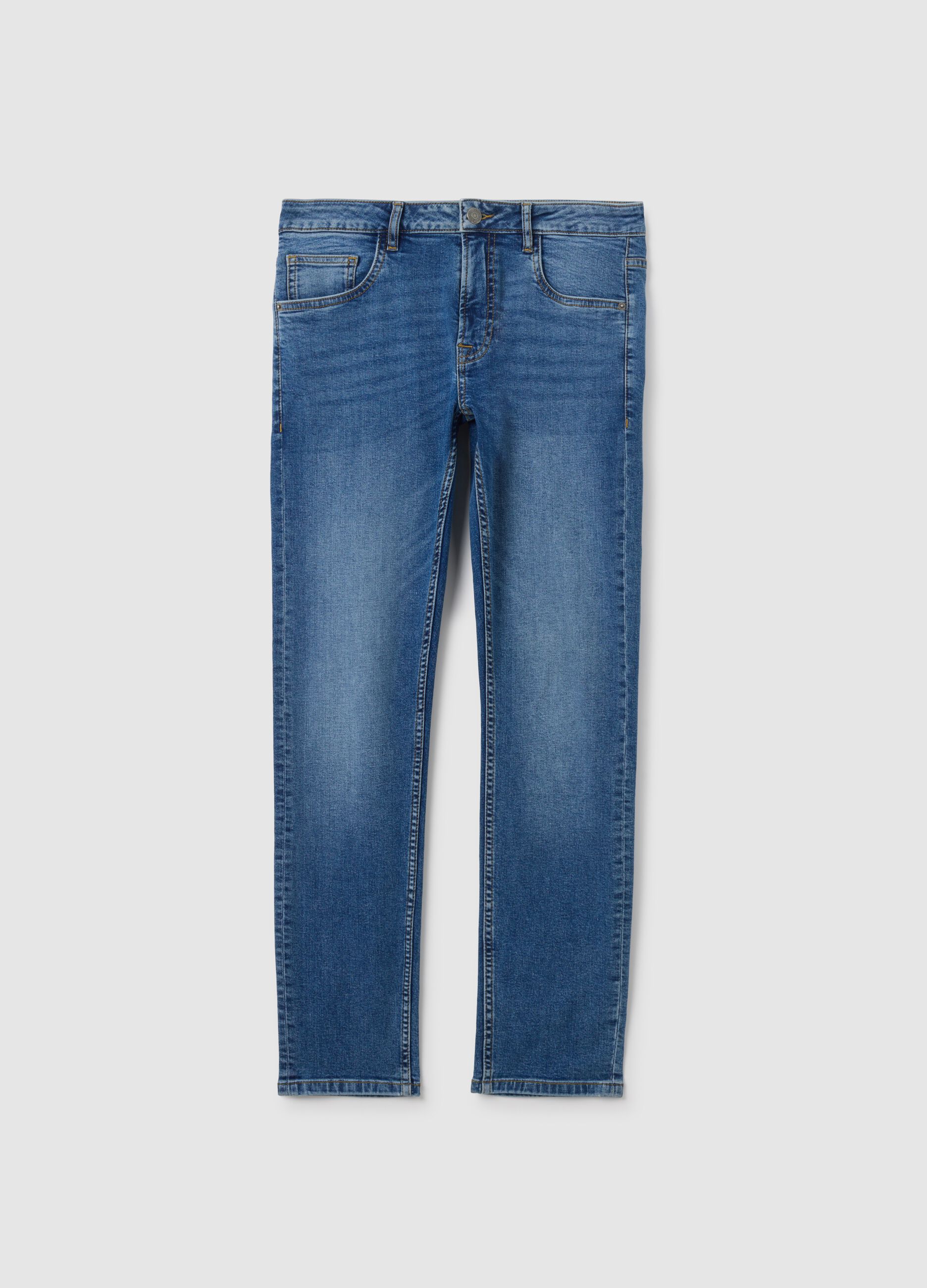 Blue Denim Skinny Fit Jeans