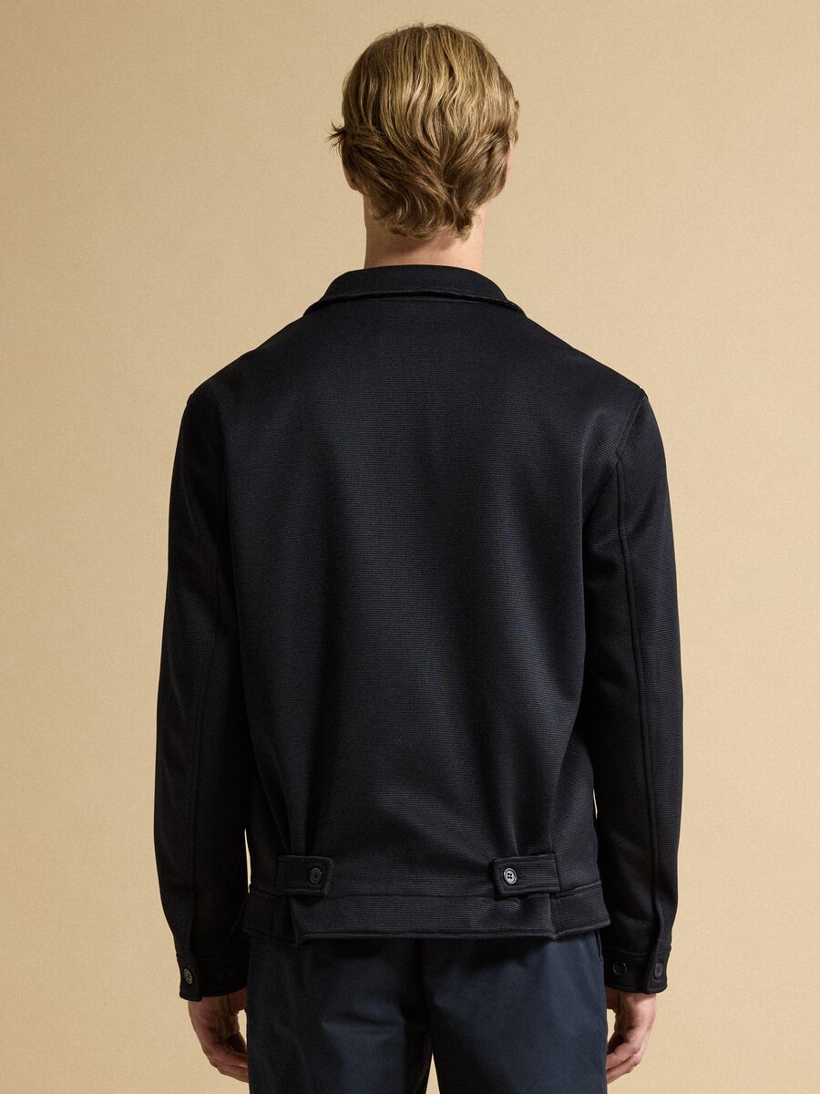 Blue padded stretch-fabric jacket_3