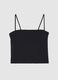 Black vest regular fit with square neckline_4