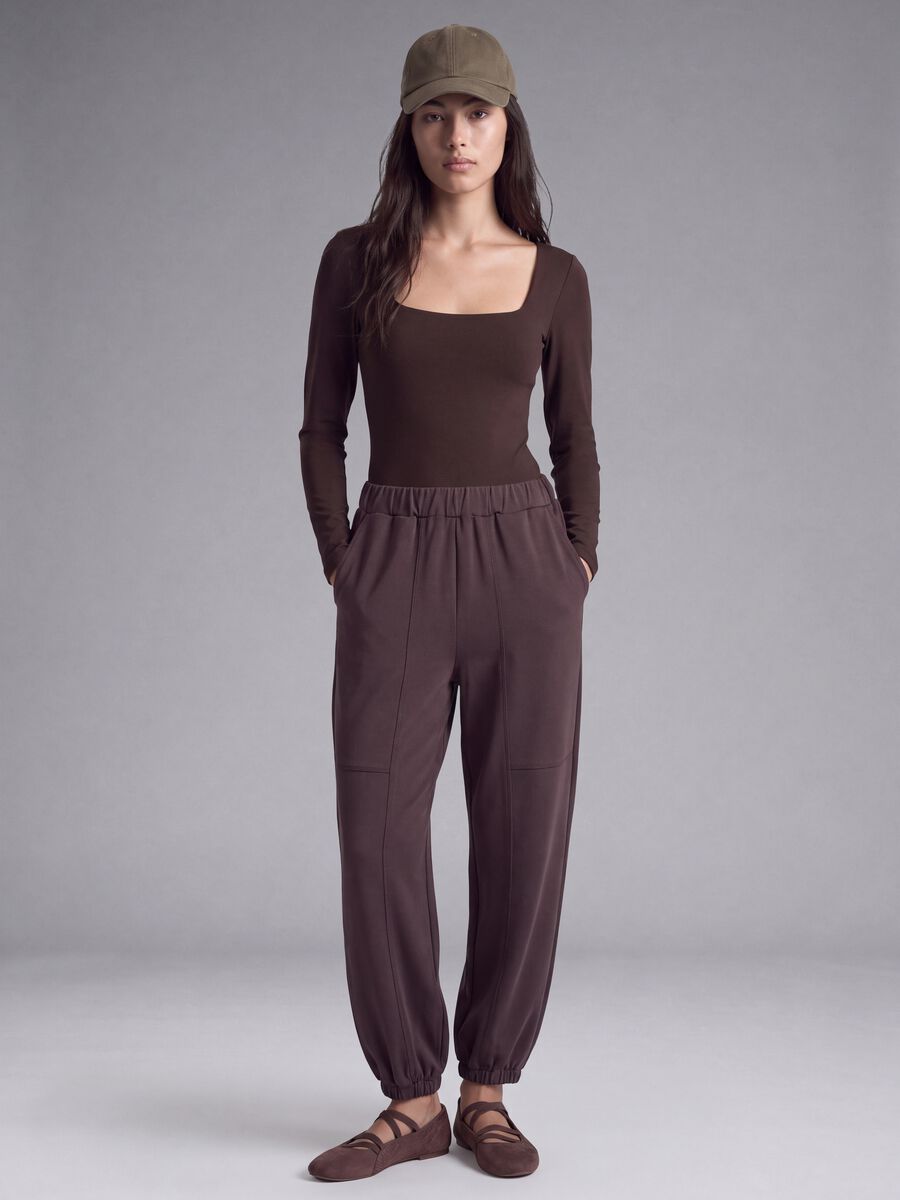 Purple soft-touch jogging bottoms ALTAVIA STUDIO_1