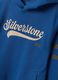 Blue cotton-blend hoodie with crew neck_1
