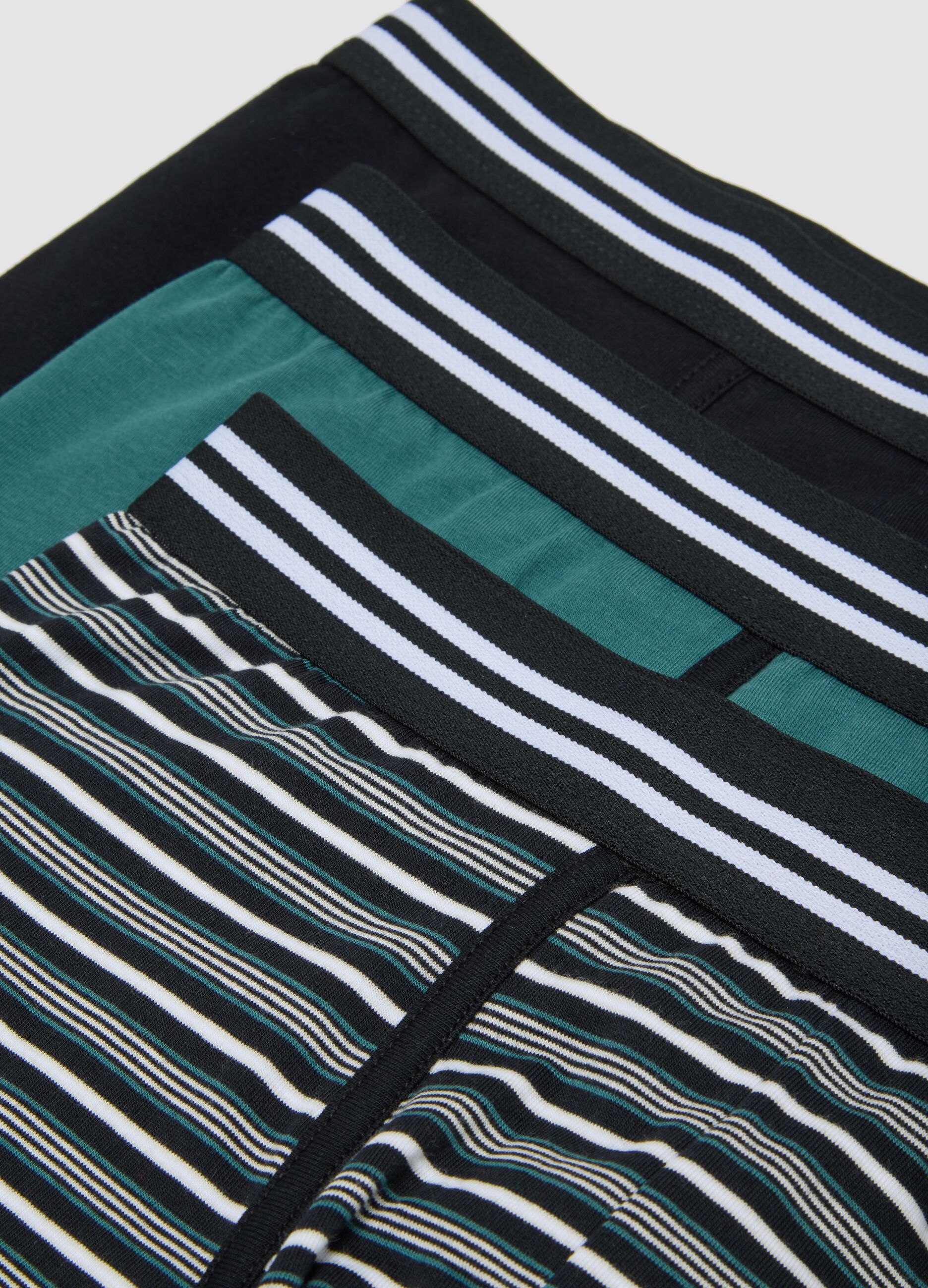 Three-pack of multicolour boxers in stretch organic cotton jersey