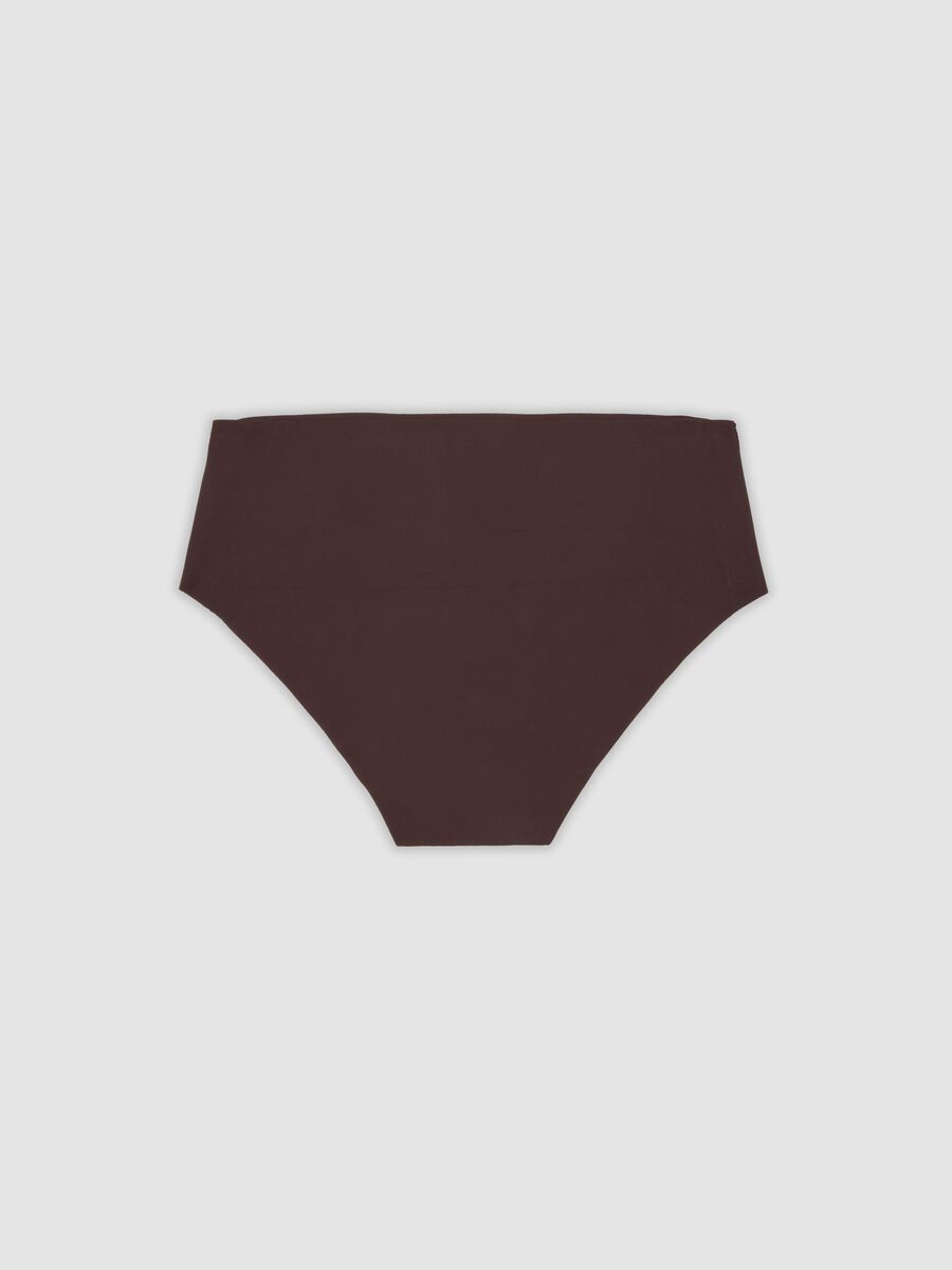 Brown hipster briefs in stretch microfibre with regular waist_6