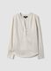 Camicia bianca in tessuto elasticizzato a righe_4