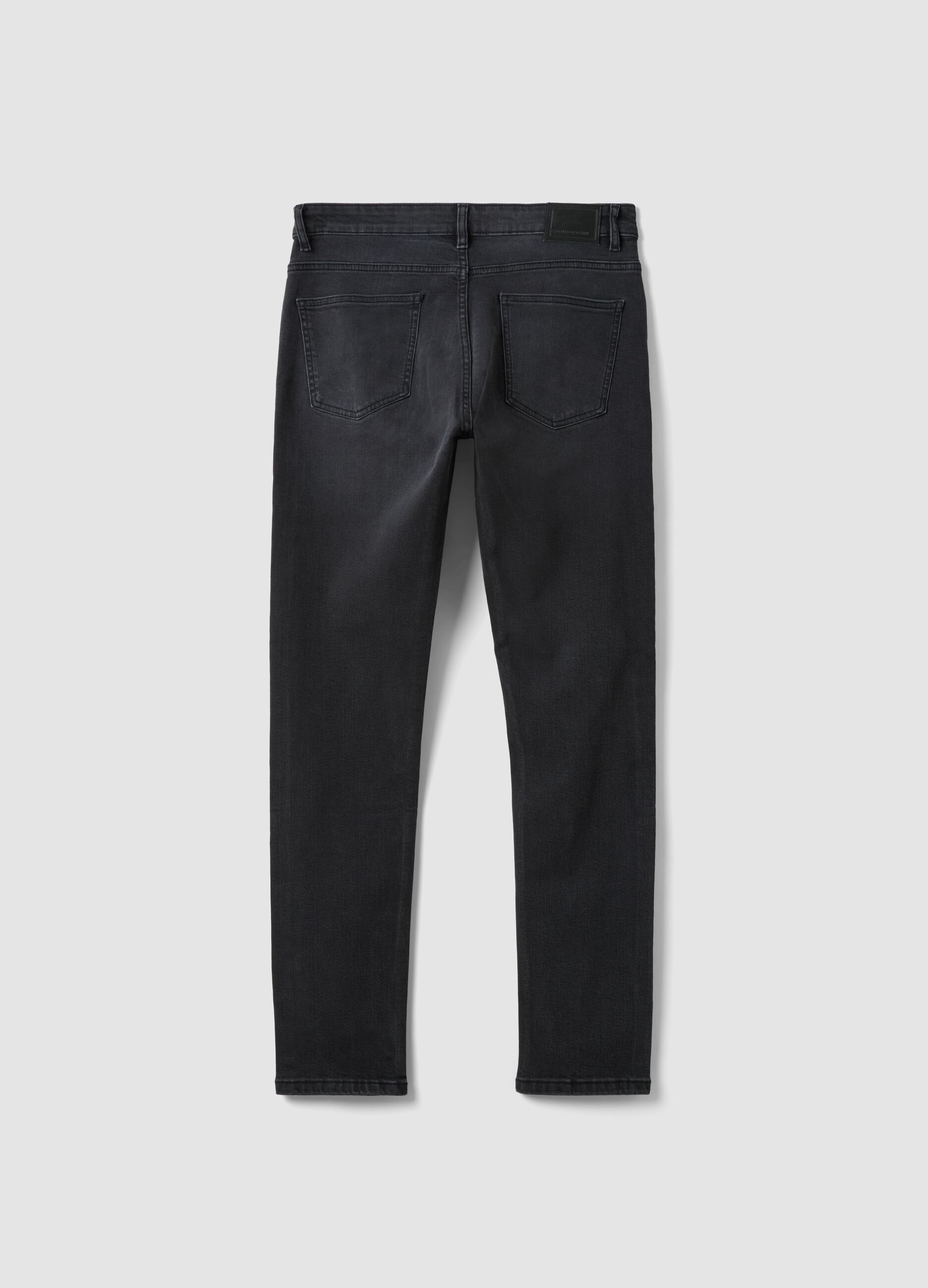 Black stretch-cotton slim-fit denim jeans