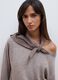 Maglia grigia in pura lana con scollo a barchetta_0