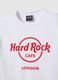 White pure cotton regular fit T-shirt with Hard Rock Cafe logo_5