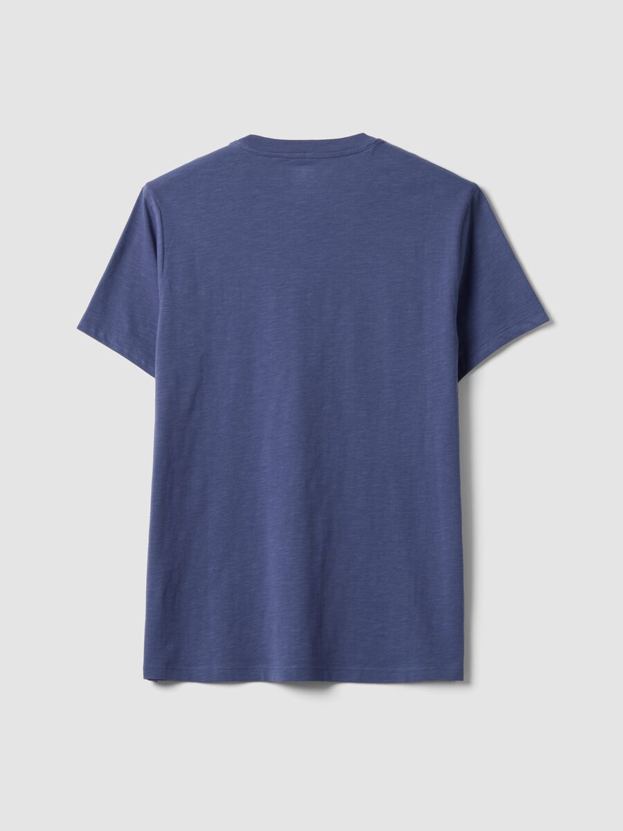 Purple pure cotton regular-fit short-sleeve T-shirt_5