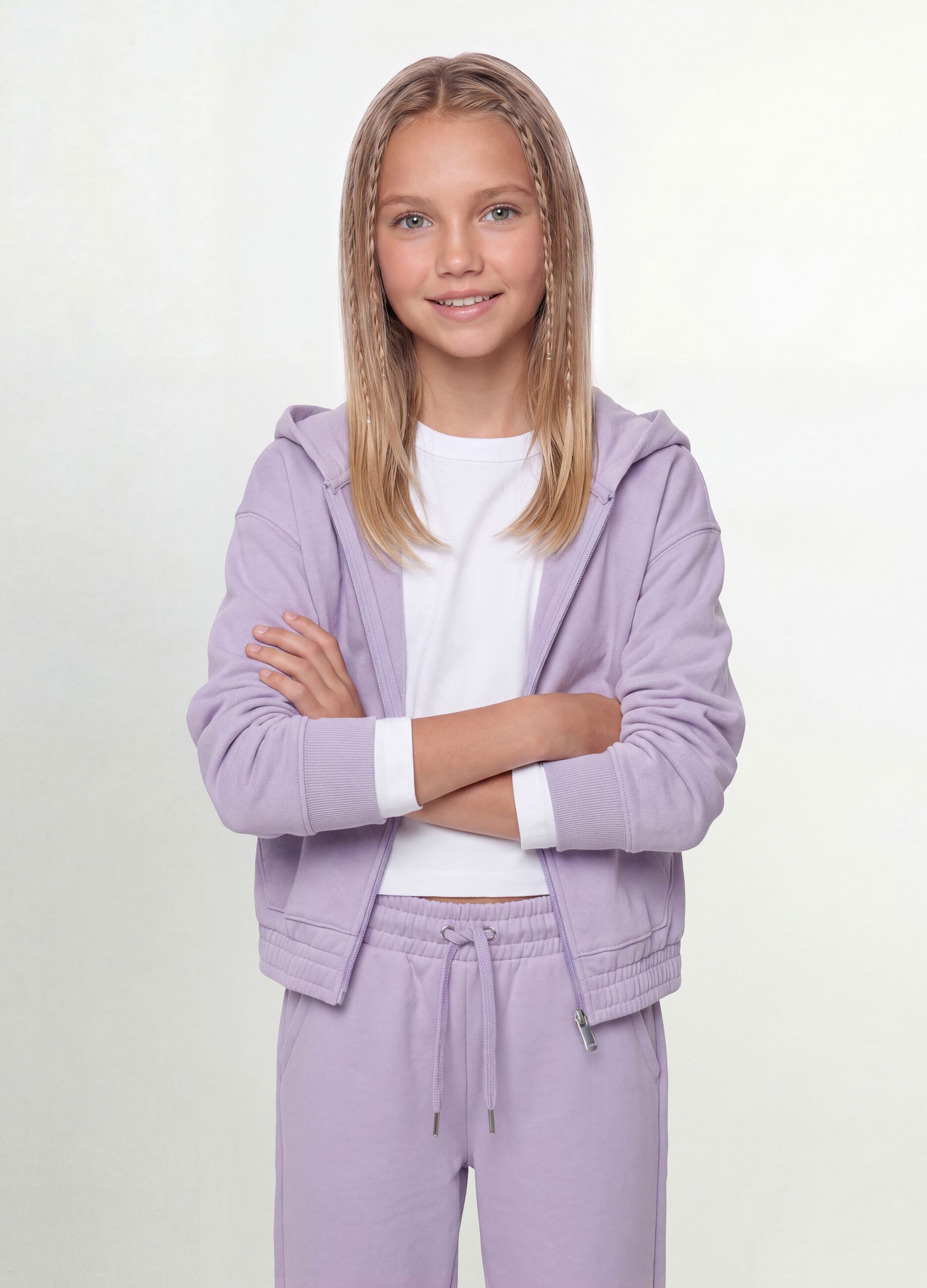 Purple organic cotton hoodie