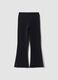 Leggings blu flare in cotone elasticizzato_1