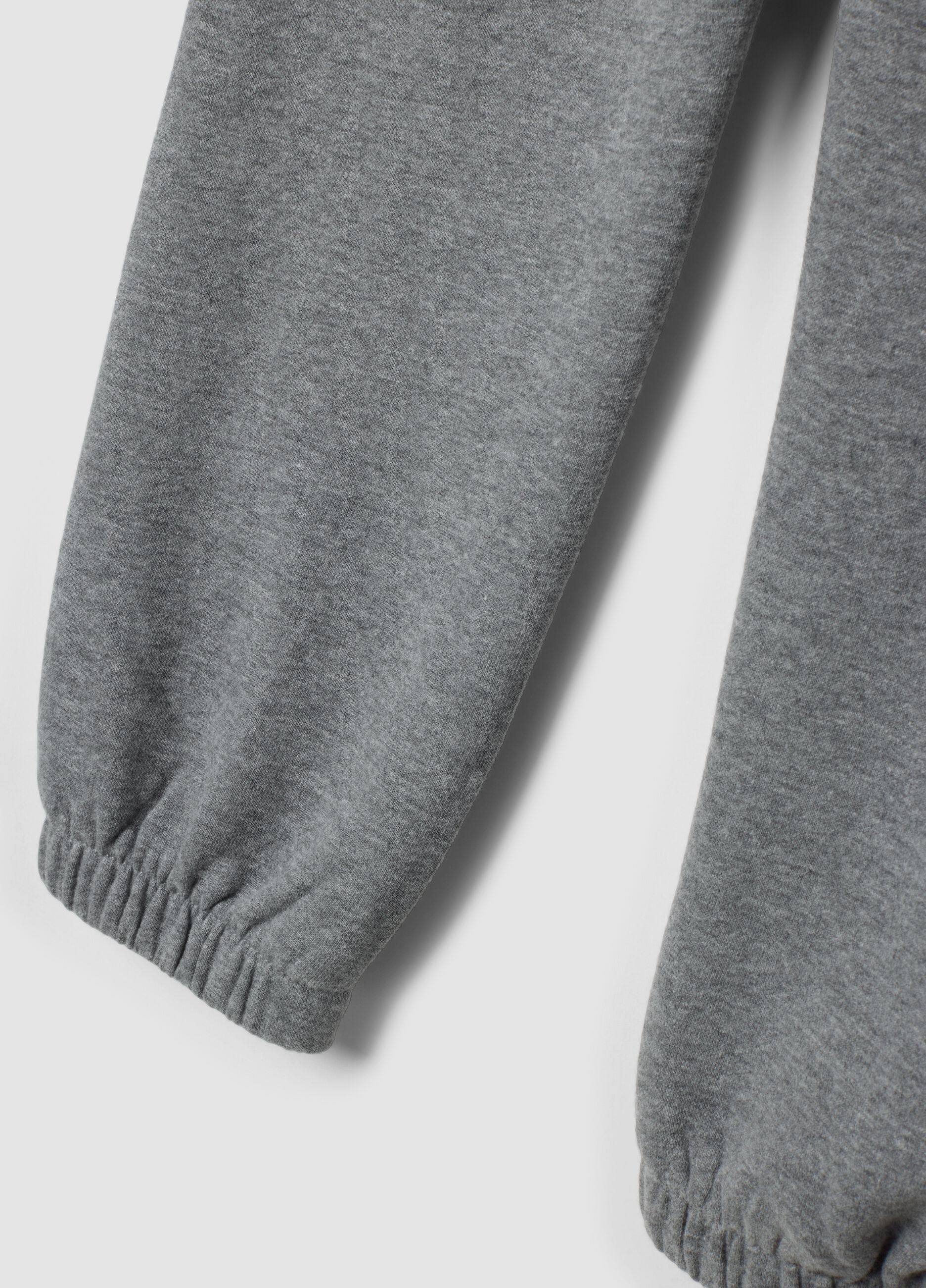 Grey organic cotton joggers, regular fit