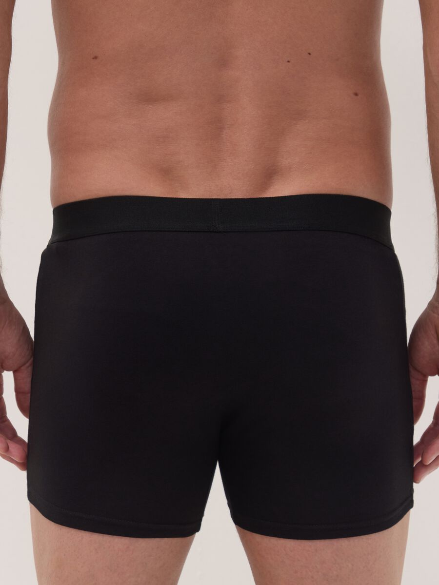 3-pack of grey midi boxer briefs in stretch organic cotton_2