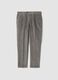 Pantaloni grigi in cotone elasticizzato a coste_0