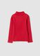 Red cotton roll-neck T-shirt, regular fit_1