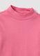 Pink pure organic cotton T-shirt with high neck_1