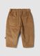 Beige pure cotton corduroy trousers with Winnie the Pooh embroidery, comfort fit_2