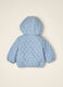 Blue quilted hooded jacket with bear ears_2