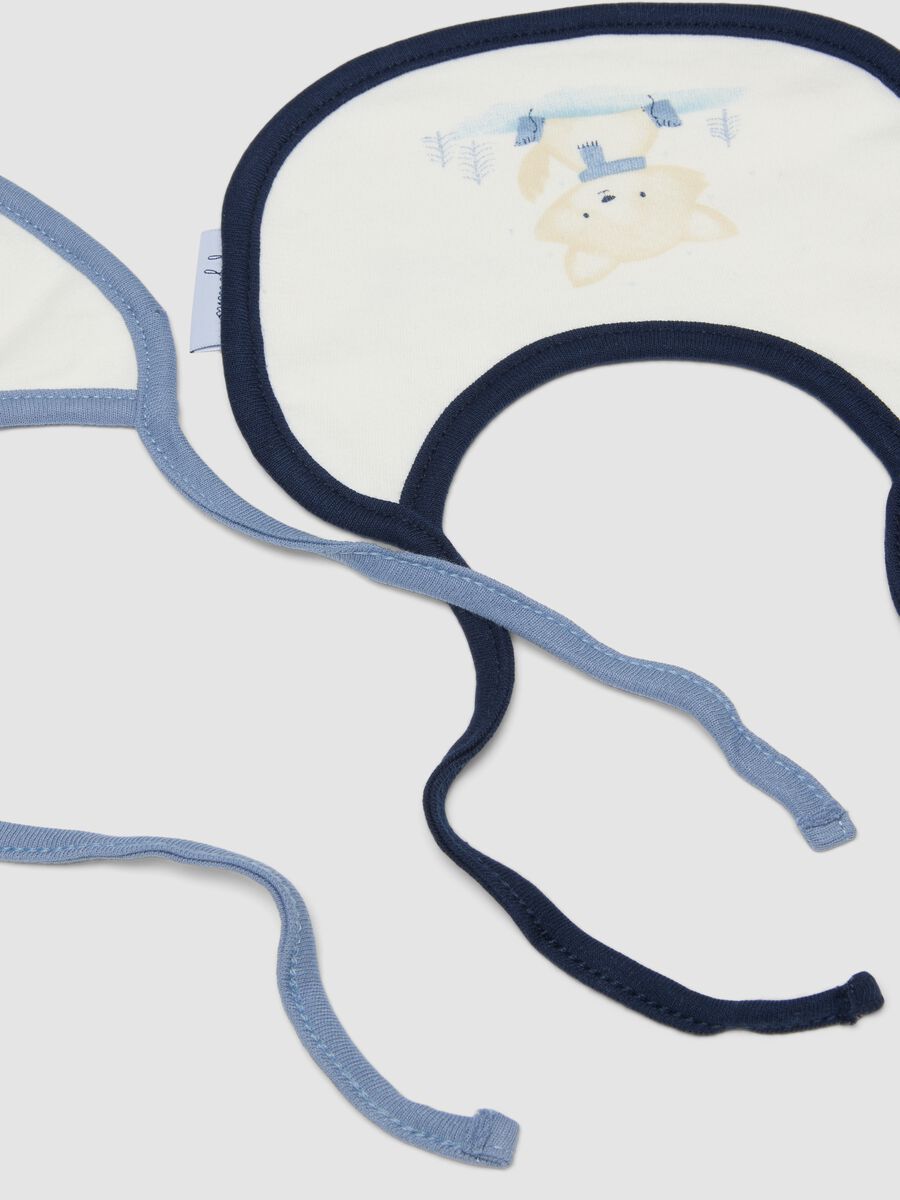 2-pack organic cotton bibs in white, light blue and navy_2