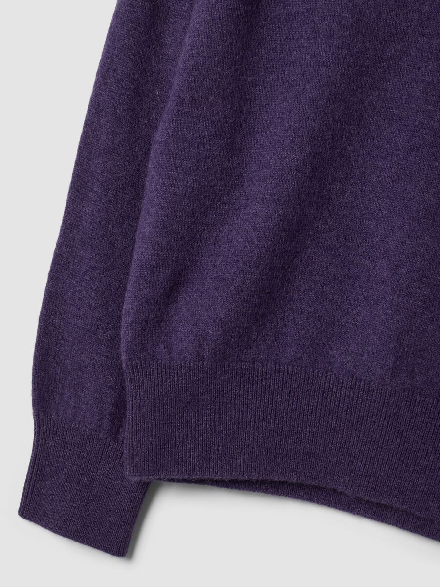 Purple pure wool long-sleeve jumper, regular fit_4