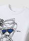White pure cotton crew-neck sweatshirt with print_2