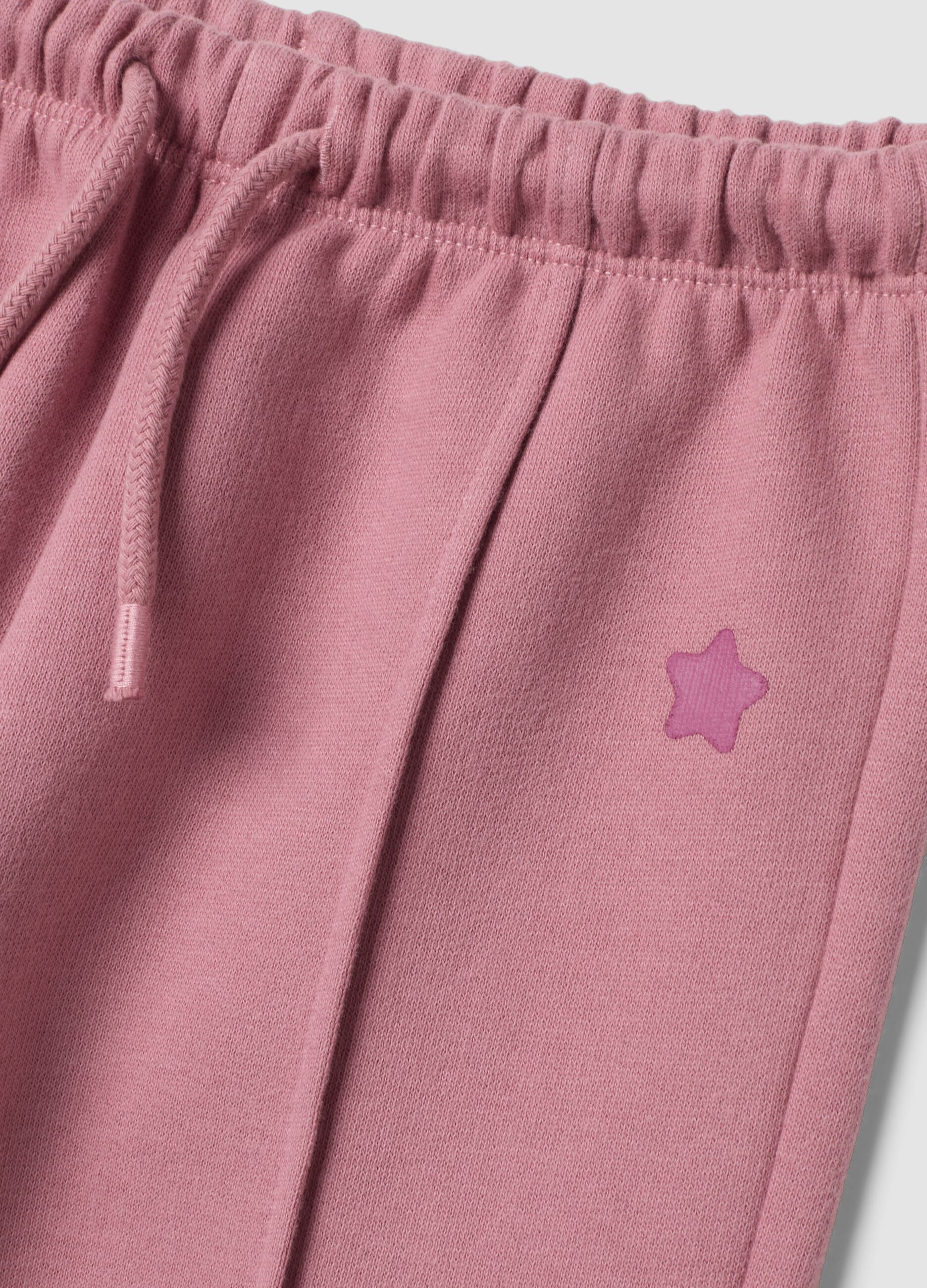 Pantaloni jogger viola in puro cotone